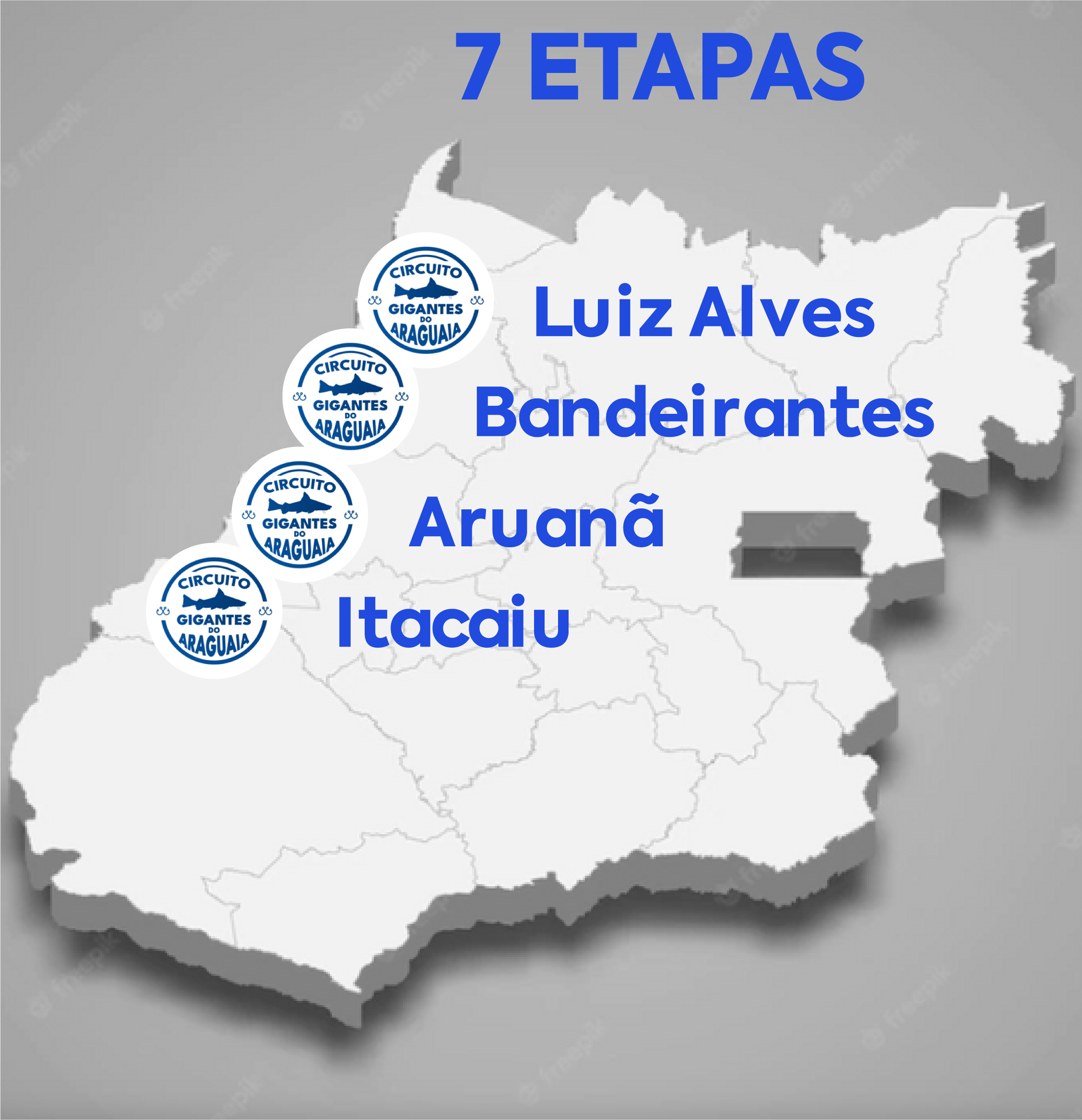 Mapa das 7 Etapas do Circuito